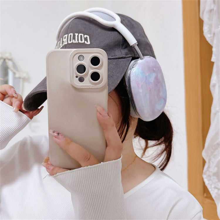 For AirPods Max 1Pair Marble Textured Butterfly Pattern Headphone Silicone Case(Light Purple) by buy2fix