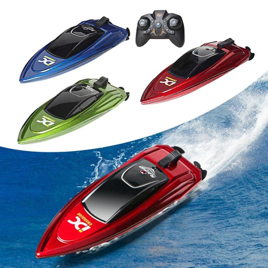 Children 2.4G Mini Remote Control Boat Summer Water Play Electrical Submarine Boys Toys(Red) by buy2fix