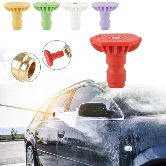 High-pressure Car Washer Nozzle Fan-shaped 1/4 Quick Plug Connector Water Rifle Parts, Specification: 15 Degree (1.4 Nozzle) by buy2fix