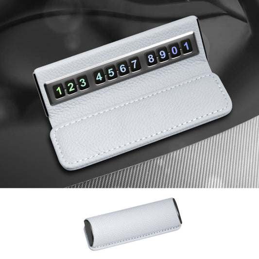 Car Front Windshield Temporary Parking Number Plate Interior Decoration(Grey) by buy2fix