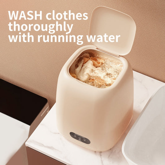 Small Household Portable Underwear Washing Machine, Size: UK Plug(Milk Yellow) by buy2fix