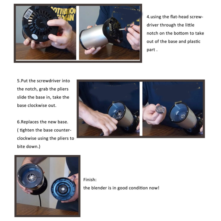 For Magic Bullet 250W Blender Juicer 2pcs Base Gear Blade Gear Replacement Part, Spec: Transparent Wheel by buy2fix