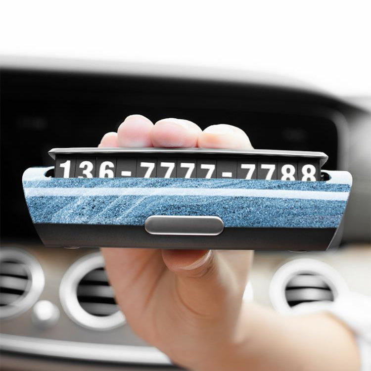 Hidden Luminous Temporary Parking Sign With Car Number, Color: Imitation Wood Grain by buy2fix