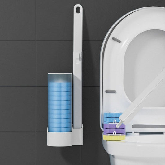 With 6pcs Lavender Scent Brush Heads Disposable Toilet Brush Dissolving Replacement Brush Toilet Cleaning Set by buy2fix