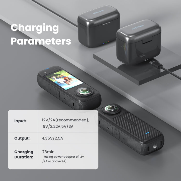 For Insta360 X4 AMagisn Battery Fast Charge Charging Box Sports Camera Accessories by aMagisn