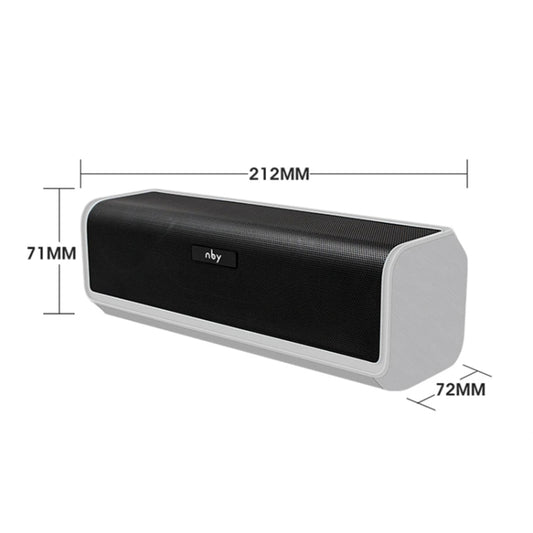 NBY 6690 TWS Couplet FM Multifunctional Desktop Plug-in Card Bluetooth Speaker(Grey) by NBY