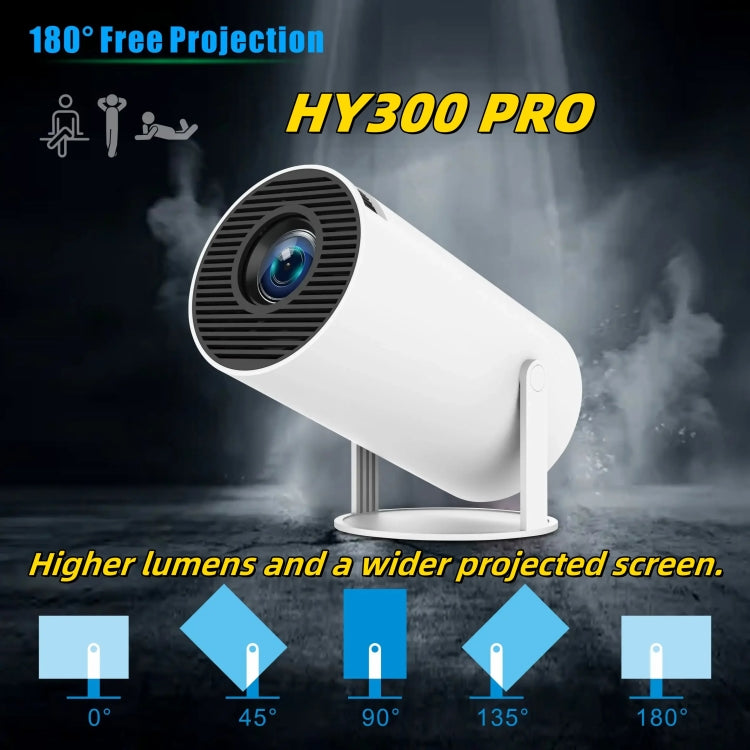 HY300 PRO Smart Projector Android 11.0 System 160 Lumen Portable Projector(EU Plug) - Mini Projector by buy2fix | Online Shopping UK | buy2fix