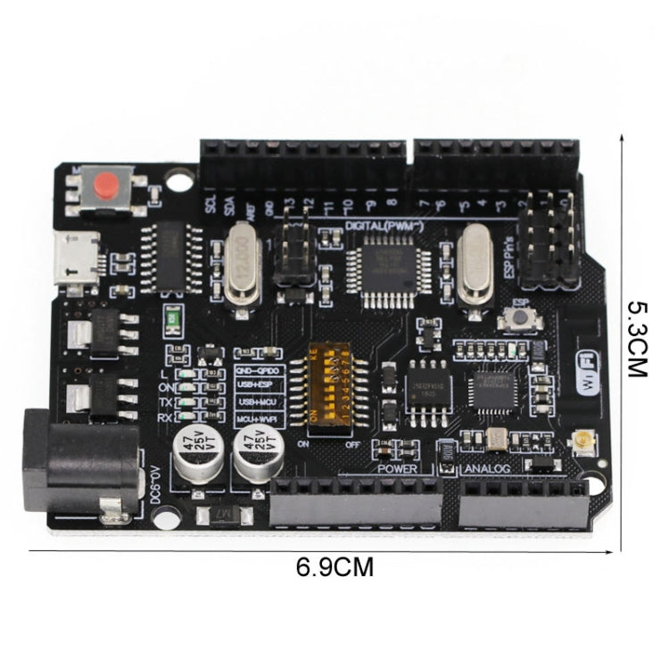WIFI R3 Atmega328p+ESP8266 (32MB Memory), USB-TTL CH3 Development Board by buy2fix