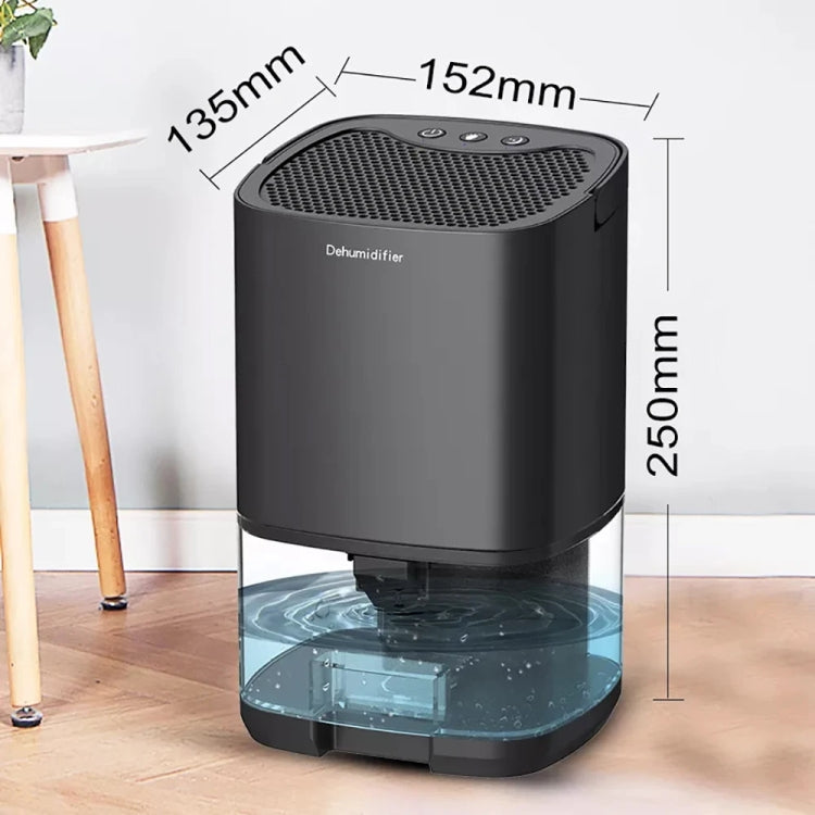 1L 36W Air Dehumidifier for Home Damp Drying Clothes with 7 colors Light US Plug(Black) by buy2fix