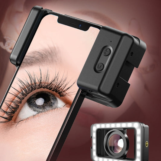 APEXEL 15X Macro Lens With LED Fill Light Phone Holder Clamp - Macro & Wide-angle by APEXEL | Online Shopping UK | buy2fix