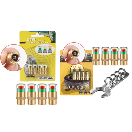 2.4BAR Vehicle Tire Pressure Monitoring Warning Cap, 规格: Brass Core by buy2fix