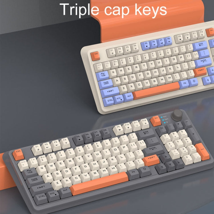 XUNSVFOX K94 Wireless Bluetooth Dual Mode Mechanical Keyboard Gaming Office Laptop Keyboard(Sea Salt) by buy2fix