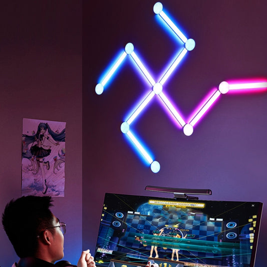 JSK-P30 9 Sections Smart WiFi Bluetooth Splicing Atmosphere Light Sound Control Constellation Light Support Amazon Alexa / Google Assistant / DuerOS AU Plug(White) by buy2fix