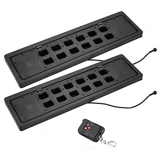 EU Standard Front Rear Car License Plate Flip Blind Protective Cover - License Plate Covers & Frames by buy2fix | Online Shopping UK | buy2fix