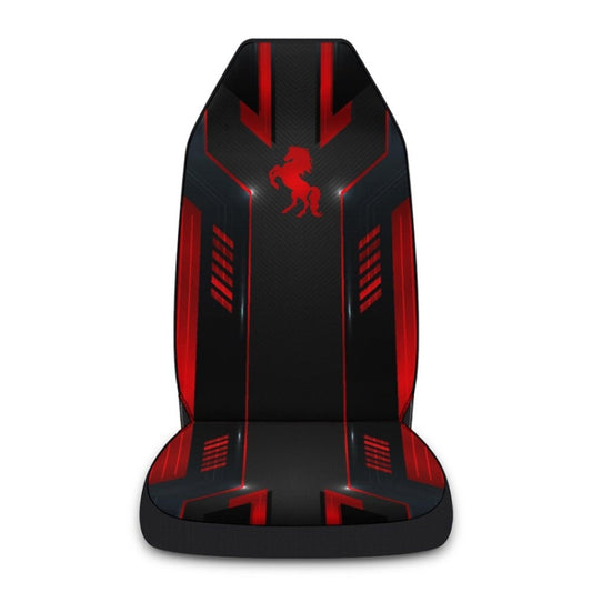 Car Universal Printed Seat Protector Automobile Decoration Supplies(Black And Red) by buy2fix