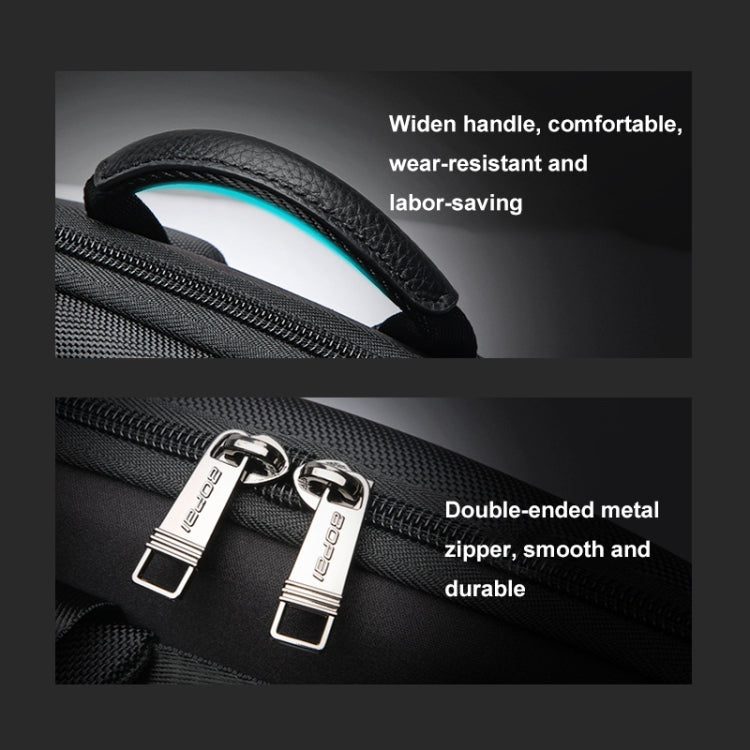 Bopai First-Layer Cowhide Business Commuter Waterproof And Lightweight Laptop Backpack, Color: Deluxe by Bopai