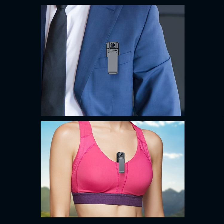 Mrobo D6 1080P Rotating Camera Night Vision Video Recorder With Back Clip, Size: 32GB(Black) by Mrobo