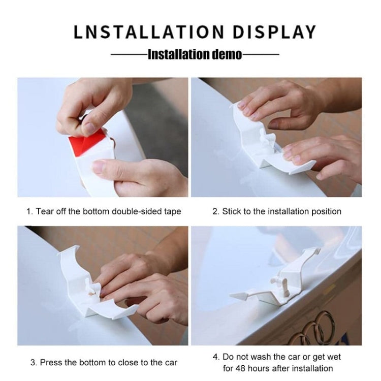 Car Mini Rear Wing Without Punching Decorative Stickers, Color: Red Without Wind Leaves by buy2fix