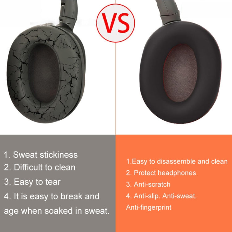 For Sony ULT Wear WH-Ult900N Headset 1pair Silicone Ear Pads Cushion Cover(Black) - Earmuff & Pad by buy2fix | Online Shopping UK | buy2fix