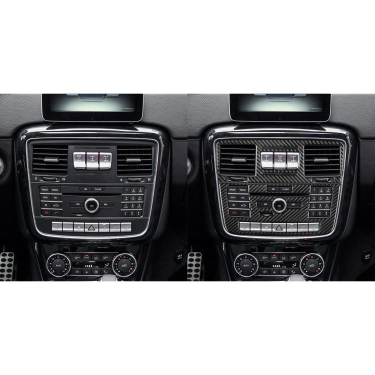 For Mercedes-Benz G-Class W463 2pcs /Set Multimedia Panel Decorative Sticker(Black) - Car Interior Mouldings by buy2fix | Online Shopping UK | buy2fix
