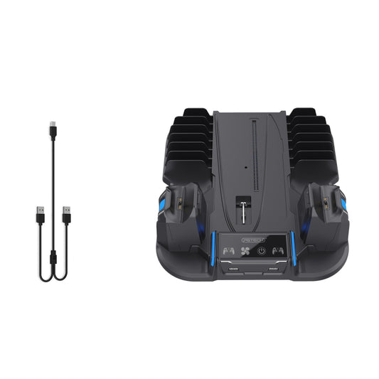 For Sony PS5 Slim PGTECH GP-521 Handle Charging Base Host Cooling Rack With Disc Rack(Black) by PGTECH