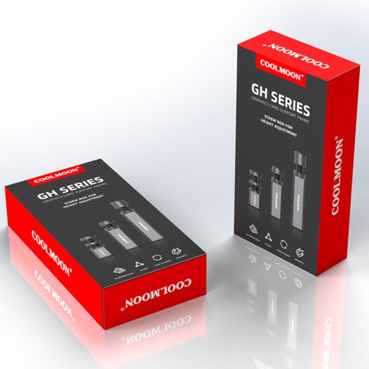 COOLMOON Graphics Card Stand Desktop Computer Graphics Card Vertical Top Support Bracket Screw Telescopic Support Rods, Adjustable Height: 7.5-12cm (Silver) by COOLMOON