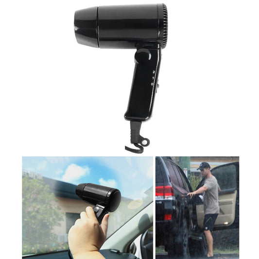 12V Car Outdoor Multi-function Handheld Hair Dryer(Black) by buy2fix