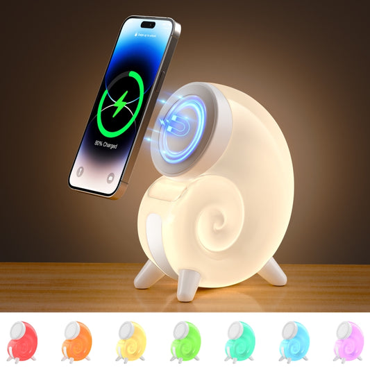 Conch RGB Touch Night Light Magsafe Magnetic Wireless Charger(Colorful) by buy2fix
