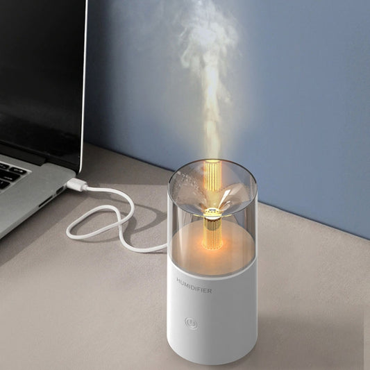 Candle Flame Aromatherapy Diffuser Automatic Scent Sprayer Mini Ambiance Candle Light Humidifier(129 Black) by buy2fix