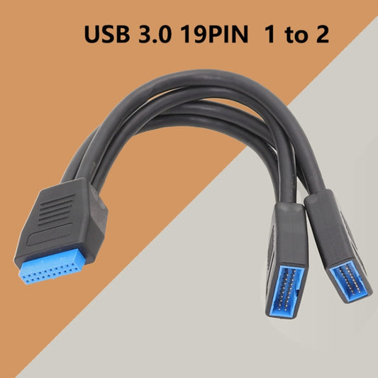 21cm Computer Motherboard 19 Pin USB3.0 One To Two Extension Cable by buy2fix