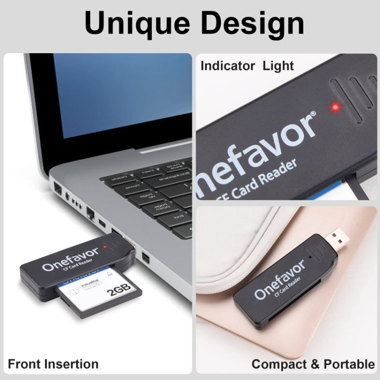 Onefavor USB2.0 High Speed Read And Write CF Card Reader, Model: USB Interface - by Onefavor | Online Shopping UK | buy2fix