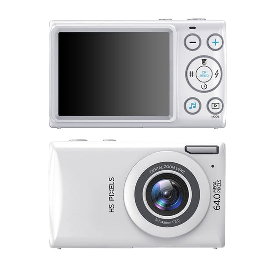 2.8-Inch Display Digital Camera 64MP 4K HD Camcorder With 18x Digital Zoom(White) by buy2fix