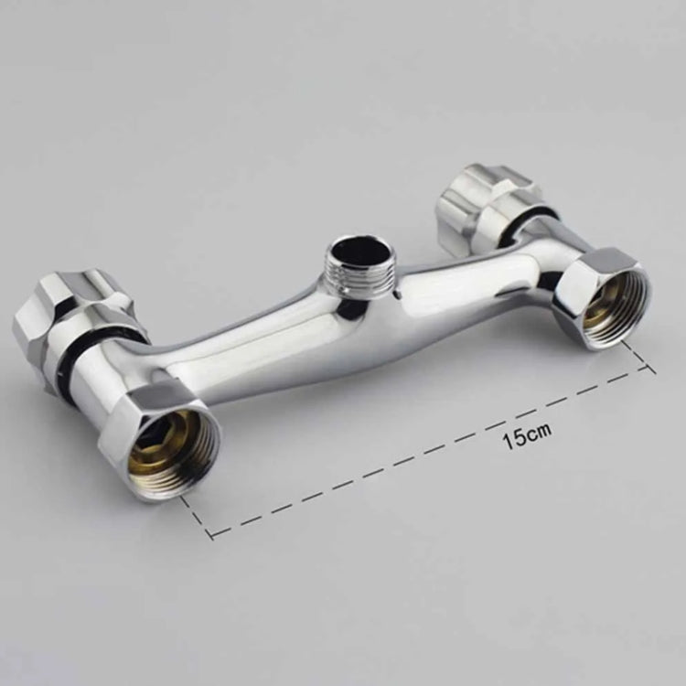 In-wall Dual Control Hot And Cold Water Faucet Bathroom Mixer Valve Shower Faucet, Specification: With Corner by buy2fix