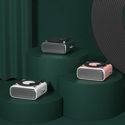 YJQ-D10 Portable Desktop Retro Vinyl Record Player Bluetooth Speaker(White) by buy2fix