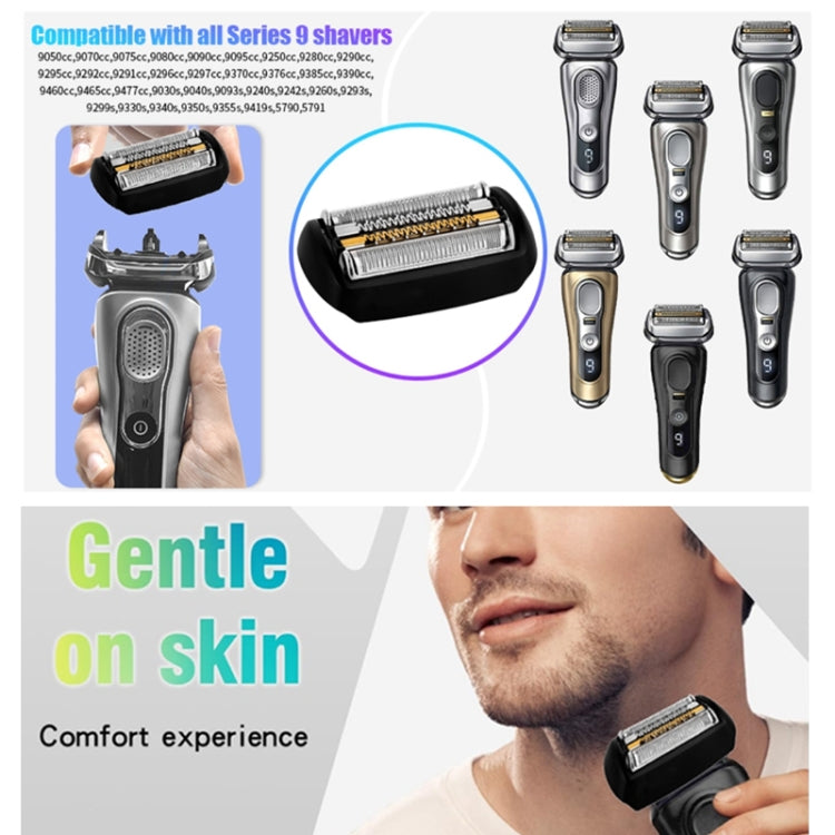 For Braun Series 9 Electric Shaver Replacement Blade Gold Foil Style 92S With Text - Shavers Parts by buy2fix | Online Shopping UK | buy2fix