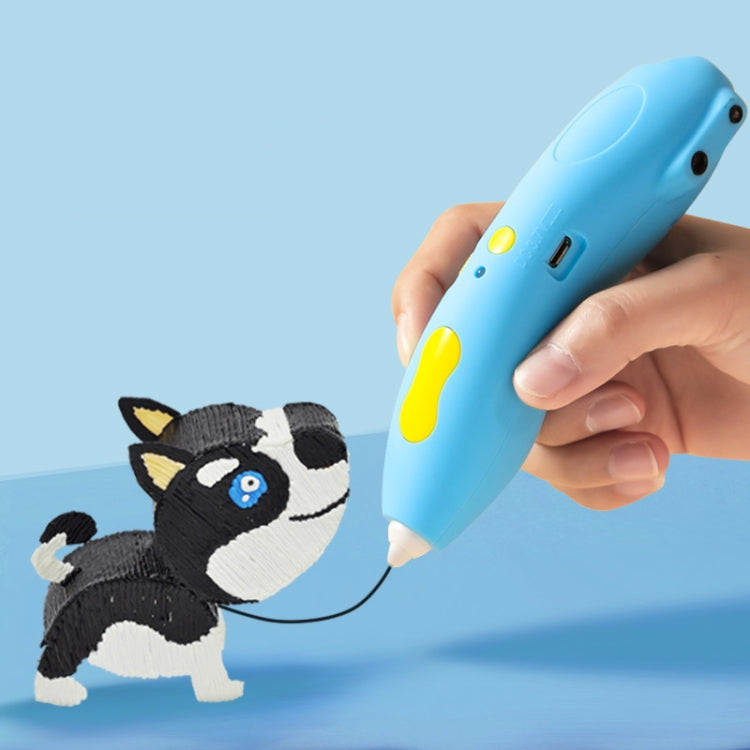 Infrared Sensing Low-temperature 3D Printing Pen Children DIY Graffiti Painting Pen(1000 mAh-Blue) by buy2fix