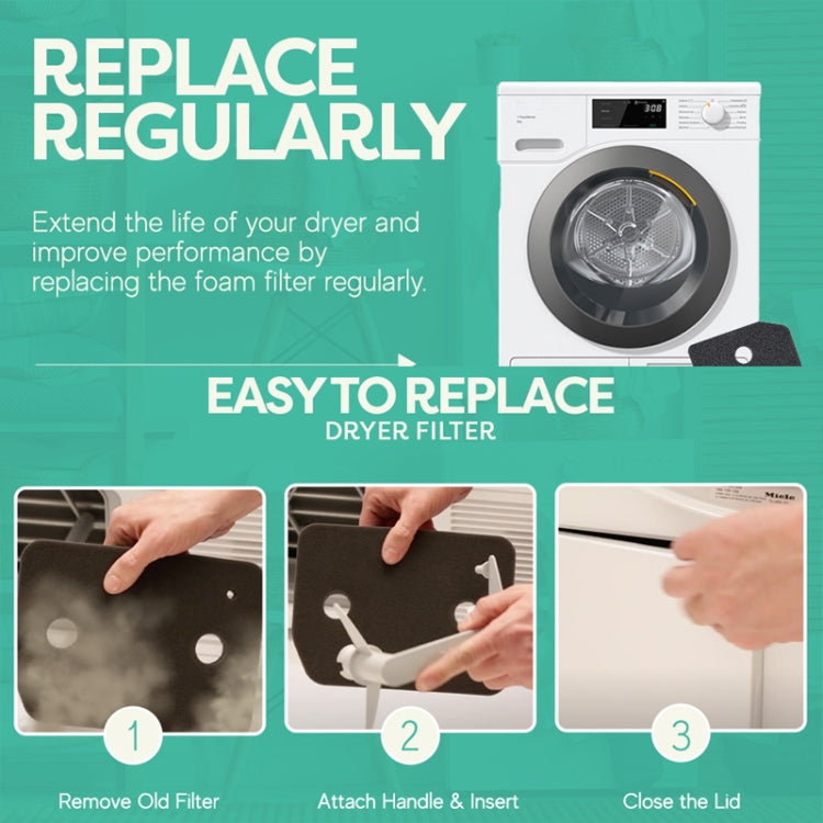 For Miele T1 9164761 Heat Pump Tumble Dryer Filter Replacement by buy2fix