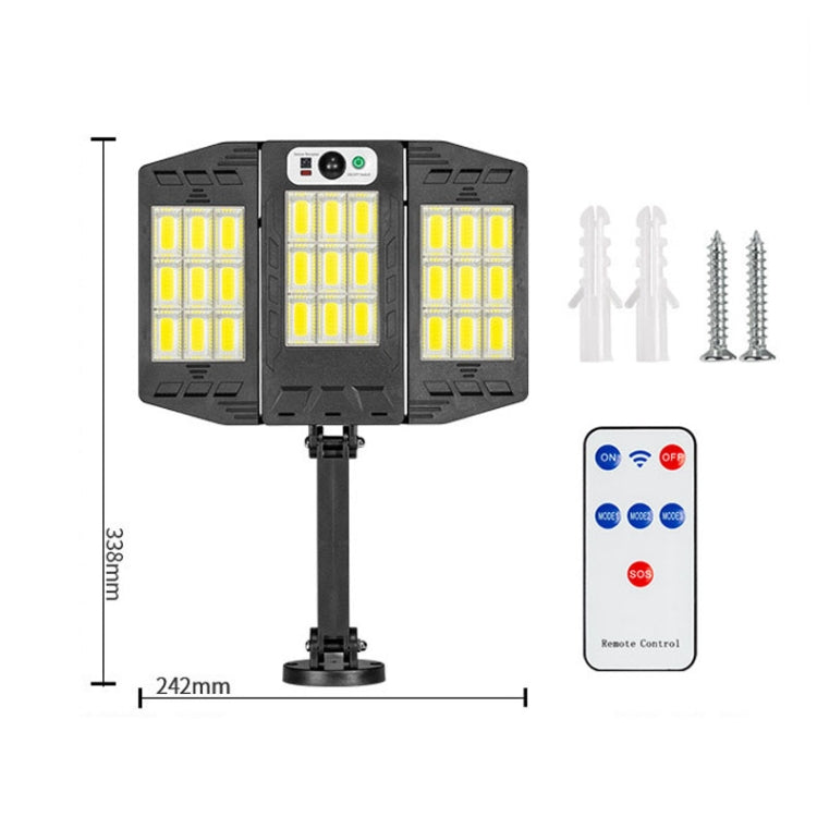 E-SMARTER W796-4 Solar Induction Courtyard Wall Light Smart Outdoor Lamp With Remote Control by E-SMARTER