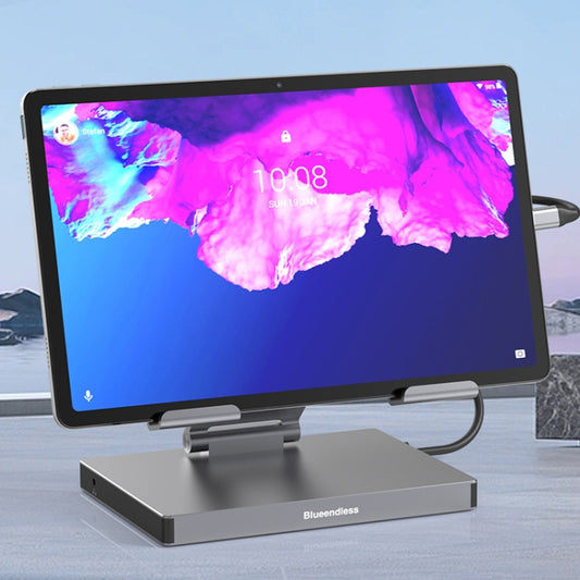Blueendless 4K/60Hz Multifunctional Folding Tablet Type-C Docking Station Bracket, Spec: 9-in-1 - Desktop Holder by Blueendless | Online Shopping UK | buy2fix