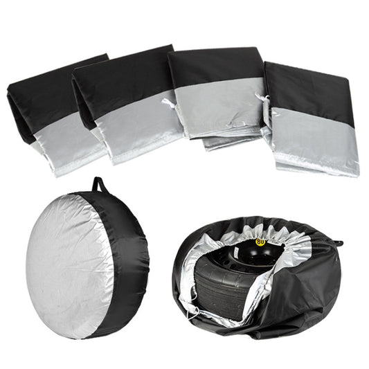 4pcs 80x47cm 210D Oxford Cloth Car Waterproof Dirt-resistant Tire Protective Cover by buy2fix