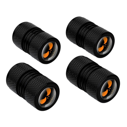 4pcs /Set Lantern Ghost Head Tire Modified Valve Cap(Black) by buy2fix