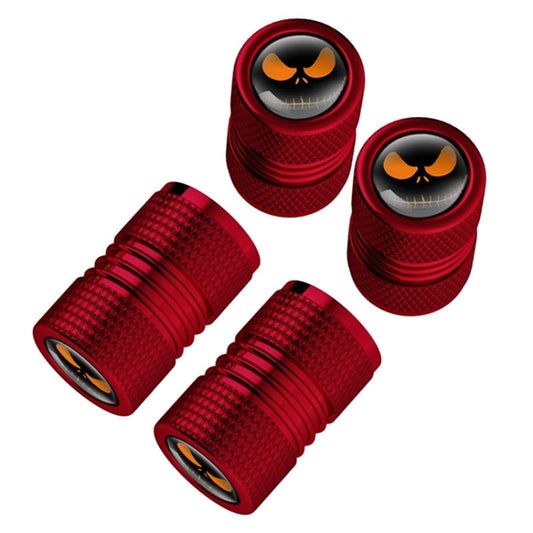 4pcs /Set Lantern Ghost Head Tire Modified Valve Cap(Red) by buy2fix
