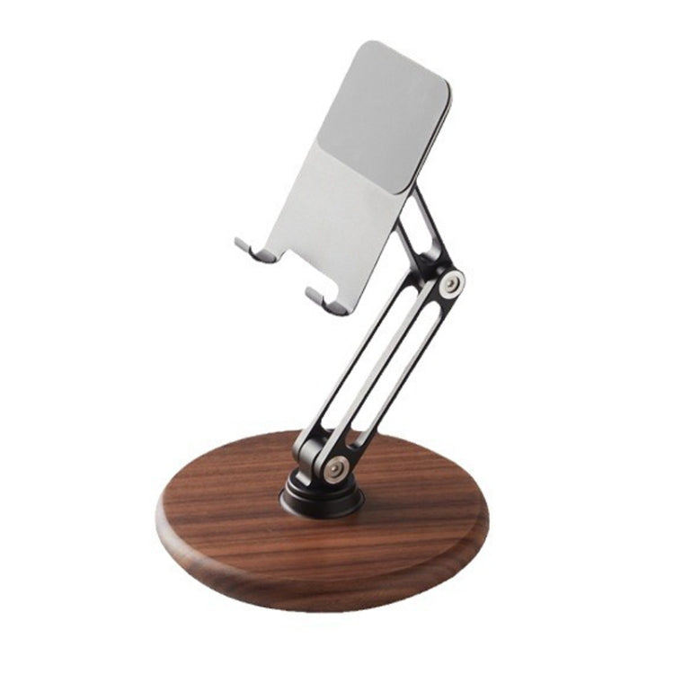 360 Degree Rotating Walnut Mobile Phone Holder Foldable Tablet Stand - Desktop Holder by buy2fix | Online Shopping UK | buy2fix