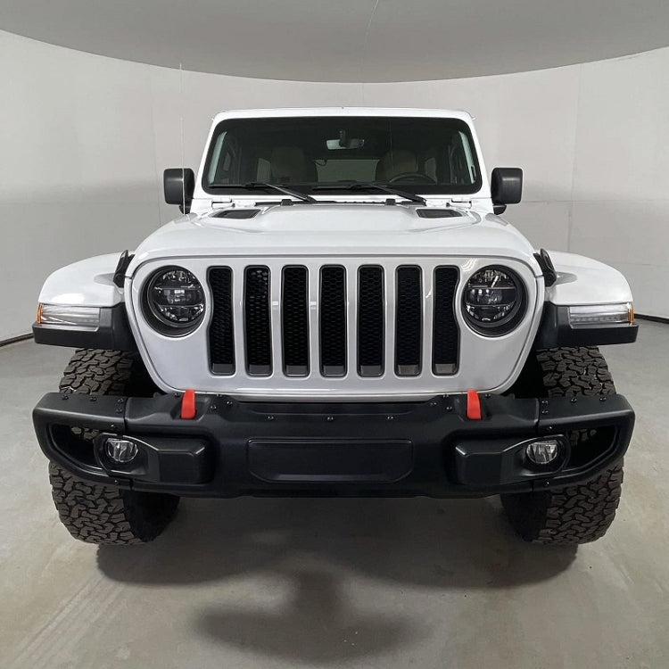 For 07-23 Jeep Wrangler JK/JL/JT Front Bumper Trailer Hook Cover(Black) by buy2fix