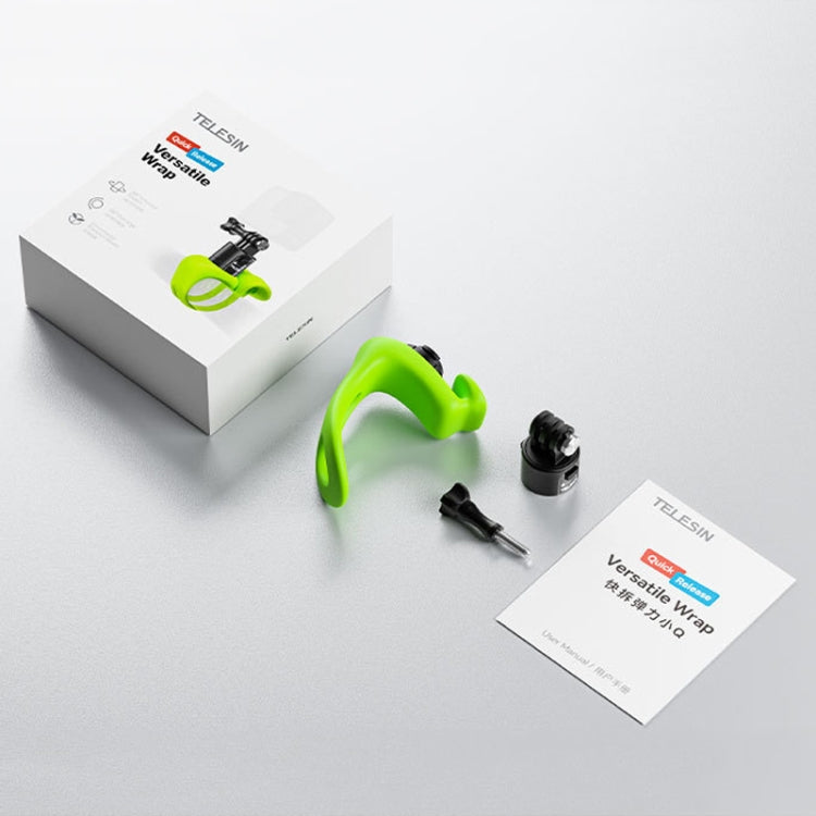 TELESIN TLQ-005 Elastic Quick Release Stand Multi-functional Fixed Silicone Strap Accessories(Black) by TELESIN