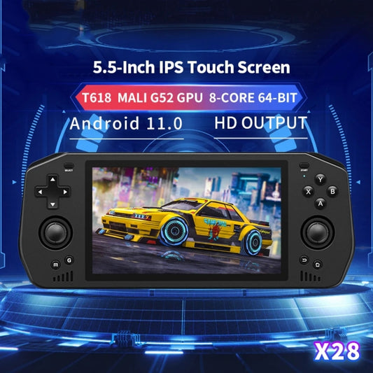 POWKIDDY X28 Android 11 Handheld Retro Game Console 5.5 Inch Touch IPS Screen Game Machine 4+64G by POWKIDDY