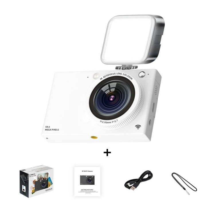 High-Definition CCD Digital Camera 64 Million WiFi Card Camera, Color: White + Fill Light - Video Cameras by buy2fix | Online Shopping UK | buy2fix