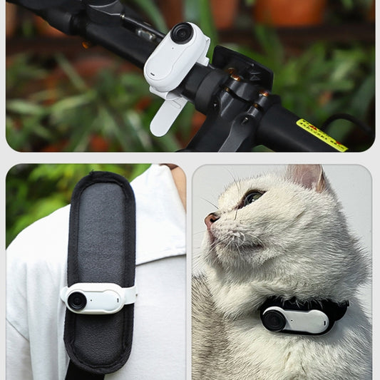 For Insta360 GO 3 / 3S Sunnylife IST-Q9335 Camera Silicone Case Wristband Bicycle Strap Expanding Accessories(White) by Sunnylife