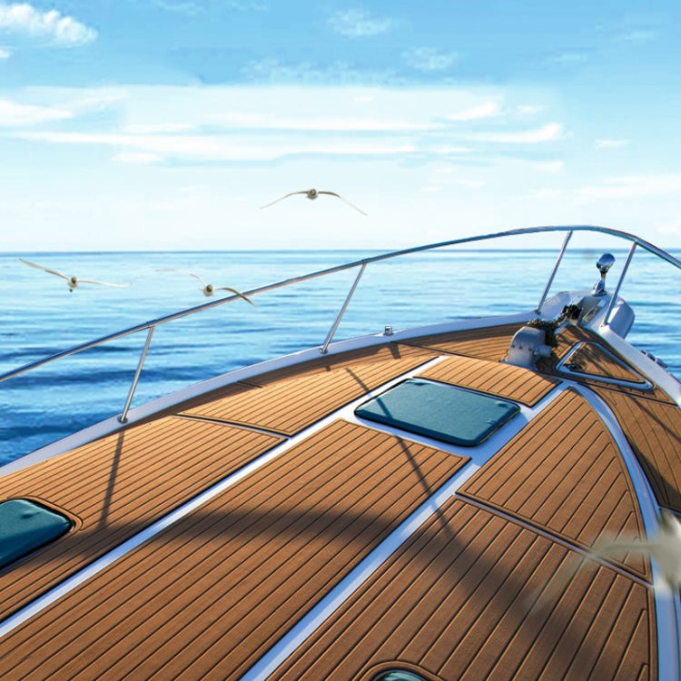 240x90x0.6cm Yacht RV Modification Imitation Teak Floor EVA Anti-slip Mat by buy2fix