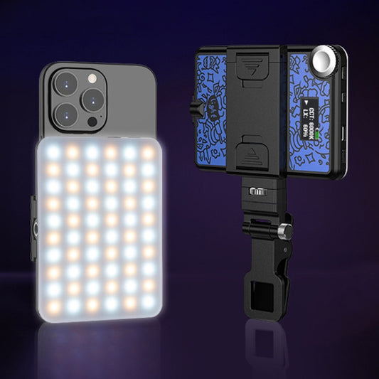 60 LEDs Rechargeable Clip Fill Light With Front & Back Clip Adjusted 3 Light Modes For Phone, Spec: A Type White by buy2fix